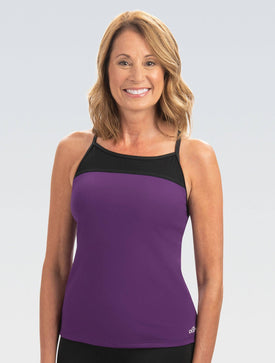 Dolfin Tankini Top SOLID TRIPLE CROSSBACK  Women's Tankini Top  Dolfin