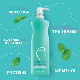 Malibu C Miracle Repair with Cooling Menthol Wellness Hair Reconstructor  33.8 oz.  Swimmers' Shampoos and Conditioners  Malibu C