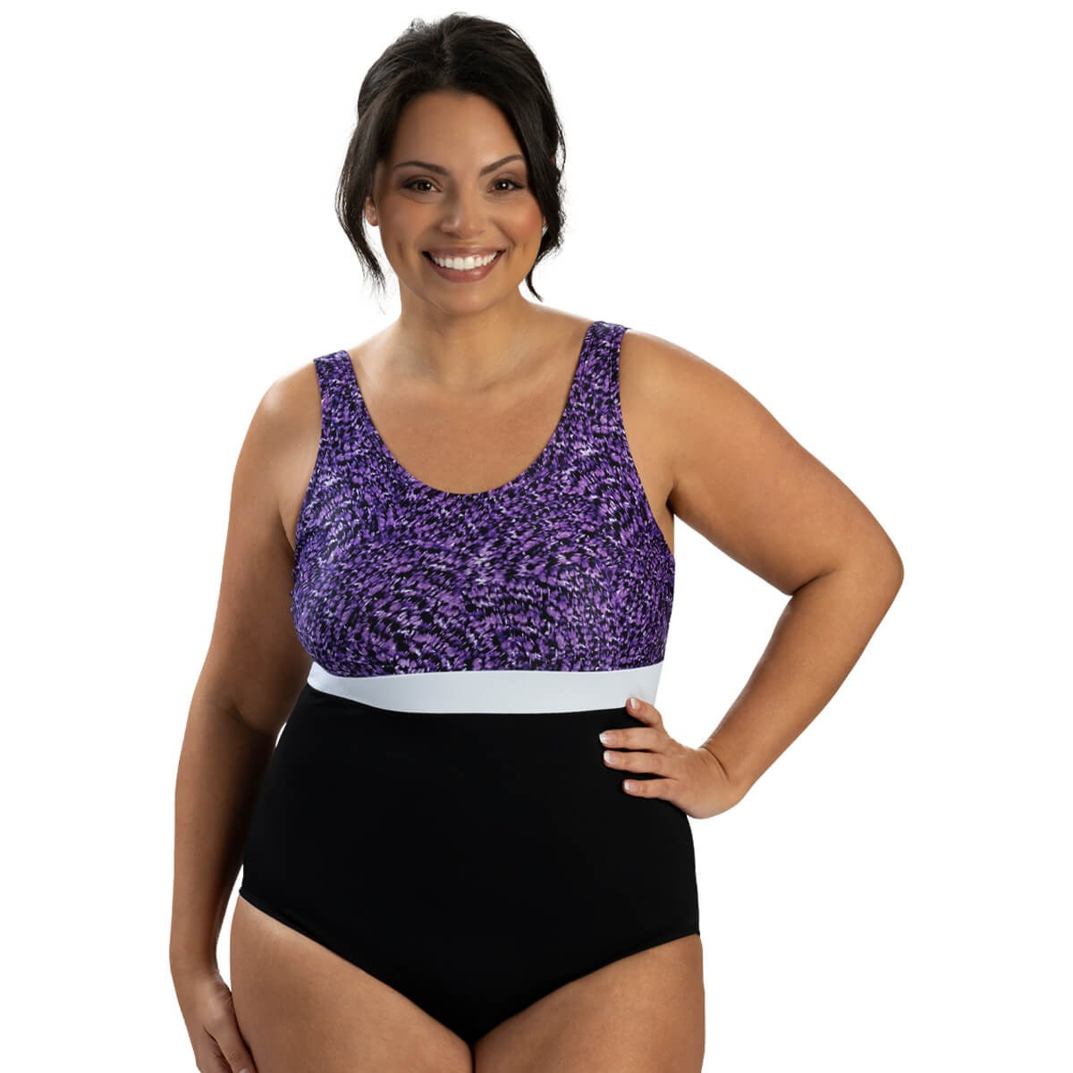 Dolfin Women's Aquashape Harmony Moderate Scoop Back One Piece  One Piece Swimsuits  Dolfin