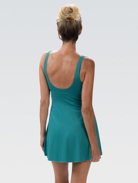 Dolfin Women's Aquashape Dot Print Wrap Front V-Neck Swim Dress  Swim Dress  Dolfin