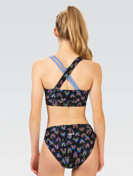 Dolfin Uglies Women's Be Happy Asymmetrical Workout Two Piece Swimsuit  Dolfin Uglies Swimwear  Dolfin
