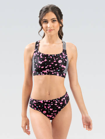 Dolfin Uglies Women's Pop Rocks Asymmetrical Workout Two Piece Swimsuit  Dolfin Uglies Swimwear  Dolfin