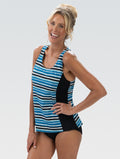 Dolfin Women's Aquashape Harbor Print Twist Back Tankini Swimsuit Top  Women's Tankini Top  Dolfin