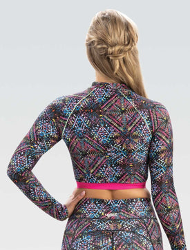 Uglies Revibe Star Light Cropped Mock Neck Rash Guard  Long Sleeve Rash Guard  Dolfin