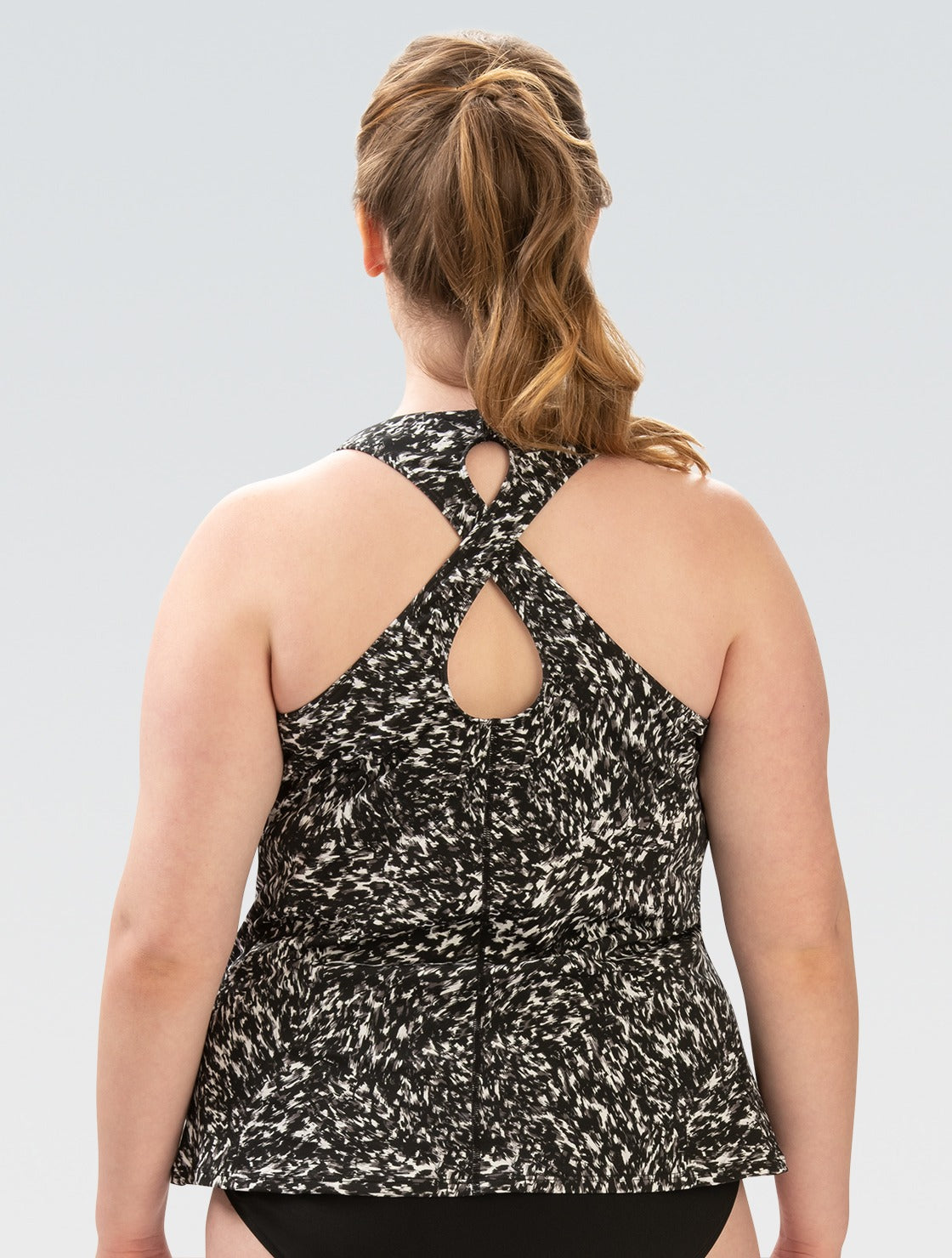 Aquashape Women's Wanderlust Twist Back Tankini Swimsuit Top Oblivion  Women's Tankini Top  Dolfin