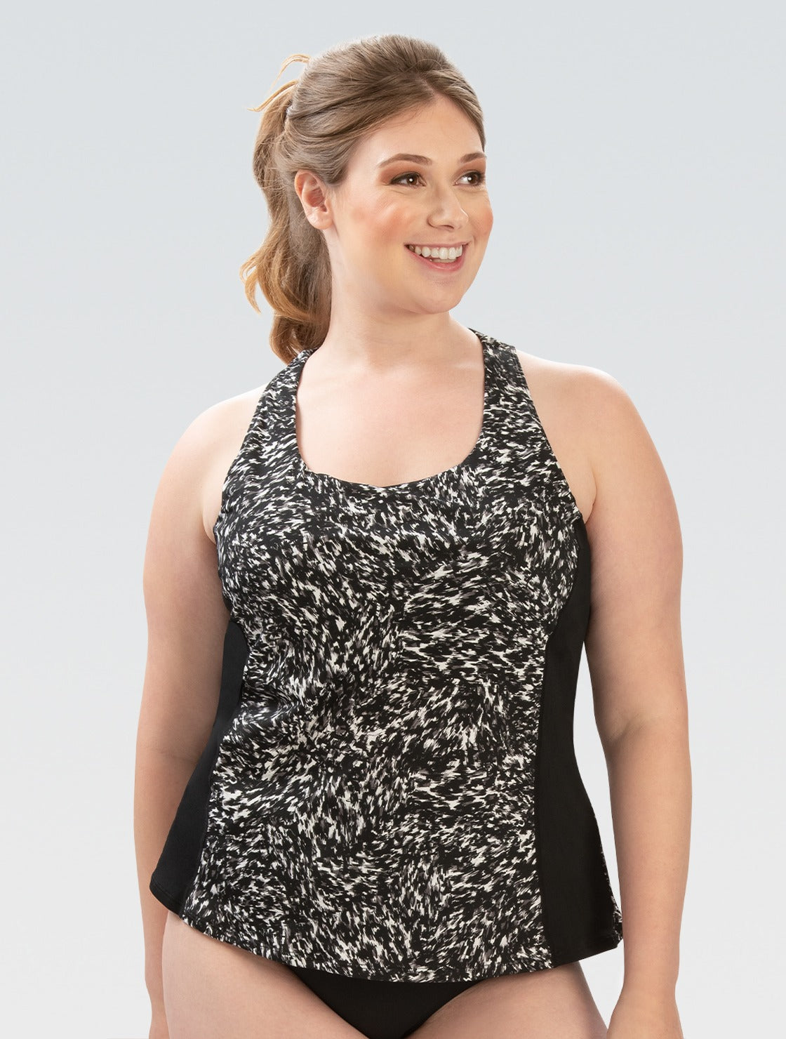 Aquashape Women's Wanderlust Twist Back Tankini Swimsuit Top Oblivion  Women's Tankini Top  Dolfin