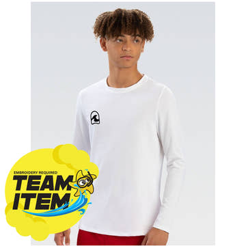 FSA (COACHES) Dolfin Mens Solid Crew Neck Long Sleeve Rash Guard    Dolfin