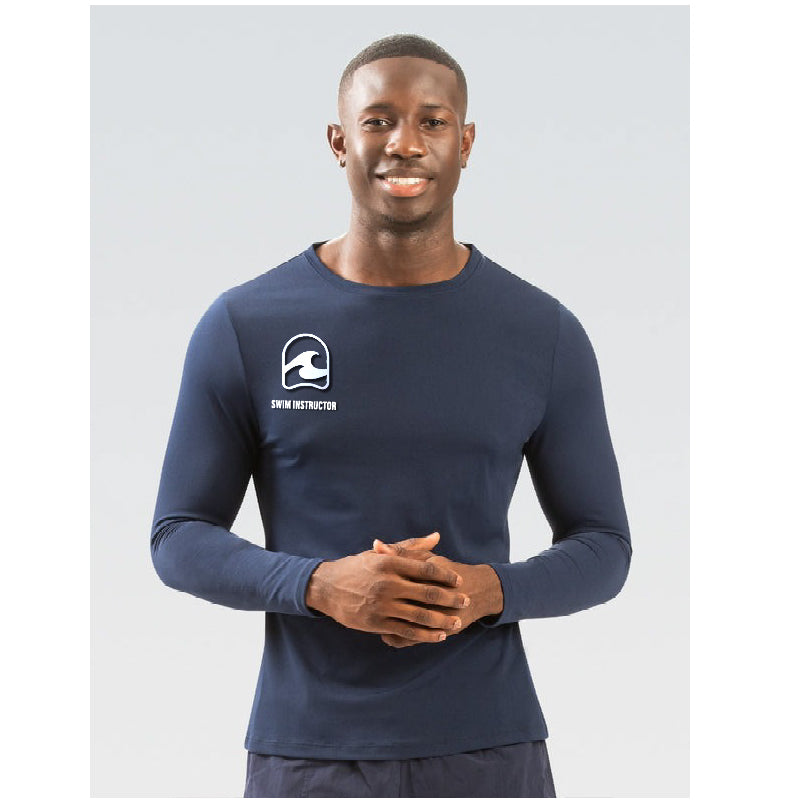 FSA (COACHES) Dolfin Mens Solid Crew Neck Long Sleeve Rash Guard    Dolfin