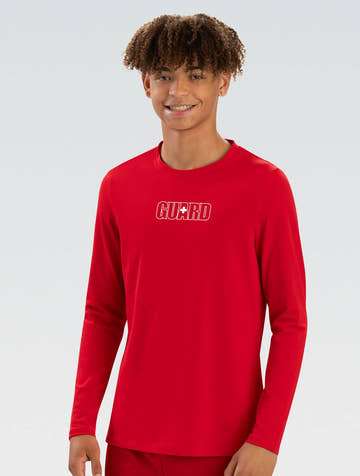 Dolfin Men's Solid Crew Neck Long Sleeve Rash Guard  Men's Lifeguard Rash Guards  Dolfin