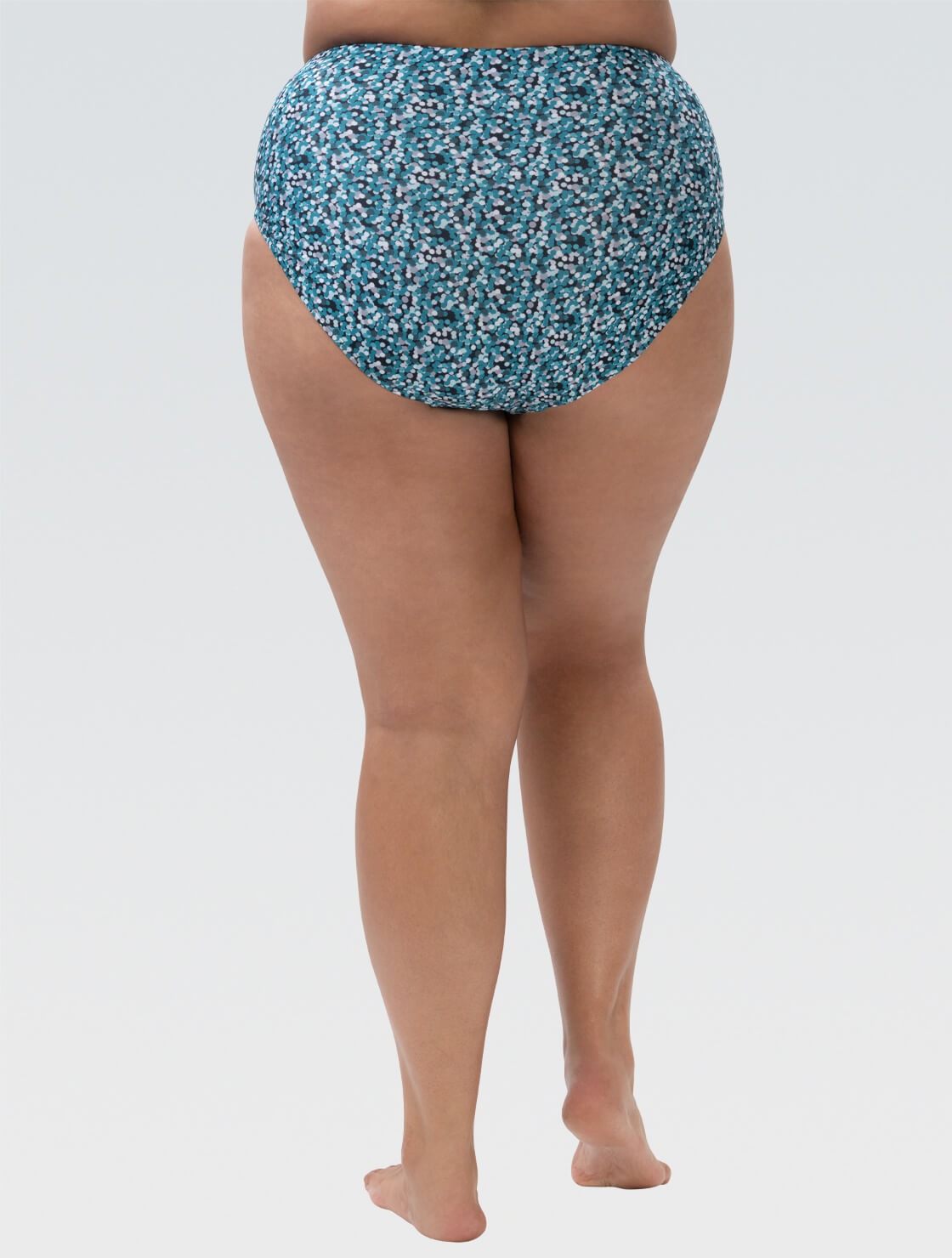 Dolfin Women's Aquashape Dot Print High-Waisted Contemporary Brief  Bikini Bottom  Dolfin