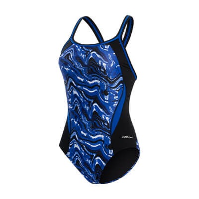 Dolfin Women's Reliance Blaze Color Block DBX Back One Piece Swimsuit  Two Year Team Prints (2025-2026)  Dolfin