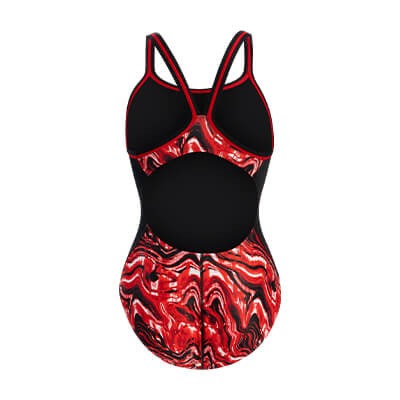 Dolfin Women's Reliance Blaze Color Block DBX Back One Piece Swimsuit  Two Year Team Prints (2025-2026)  Dolfin