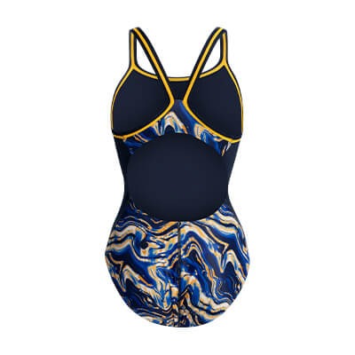 Dolfin Women's Reliance Blaze Color Block DBX Back One Piece Swimsuit  Two Year Team Prints (2025-2026)  Dolfin