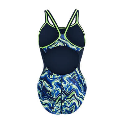 Dolfin Women's Reliance Blaze Color Block DBX Back One Piece Swimsuit  Two Year Team Prints (2025-2026)  Dolfin