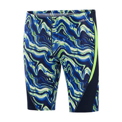 Dolfin Reliance Men's Blaze Color Block Swim Jammer  Two Year Team Prints (2025-2026)  Dolfin
