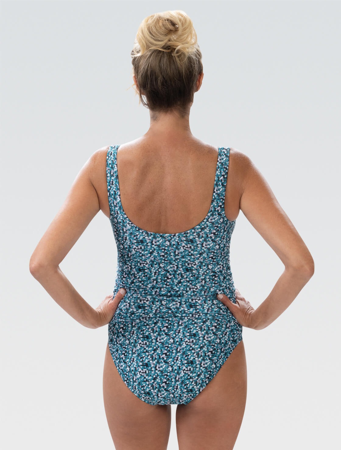 Dolfin Women's Aquashape Dot Print Moderate Surplice Wrap Front One Piece Swimsuit  One Piece Swimsuits  Dolfin