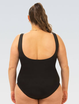 Dolfin Aquashape Black Wrap Front Swimsuit  Women's Aquatic Fitness Swimsuits  Dolfin