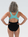 Dolfin Women's Aquashape Black and Mint Color Blocked Moderate One Piece  One Piece Swimsuits  Dolfin