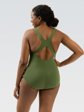 Dolfin Women's Aquashape Conservative Lap Suit  One Piece Swimsuits  Dolfin