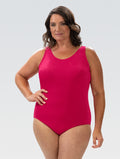 Dolfin Women's Aquashape Cerise Moderate Scoop Back One Piece Suit  One Piece Swimsuits  Dolfin