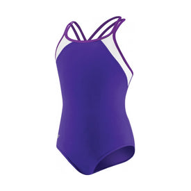 Speedo Girls Splice One Piece Swimsuit  Girls Swimwear  Speedo