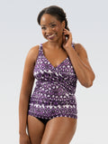 Dolfin Aquashape Wrap Front Tankini Globetrotter  Women's Tankini Top  Dolfin