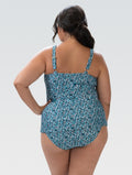 Dolfin Women's Aquashape Dot Print Wrap Front Tankini Swimsuit Top  Women's Tankini Top  Dolfin