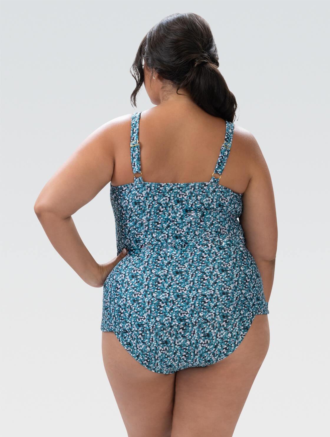 Dolfin Women's Aquashape Dot Print Wrap Front Tankini Swimsuit Top  Women's Tankini Top  Dolfin