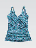 Dolfin Women's Aquashape Dot Print Wrap Front Tankini Swimsuit Top  Women's Tankini Top  Dolfin