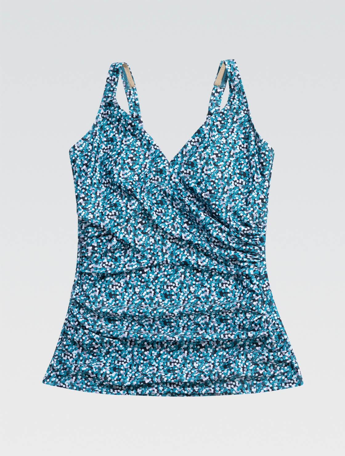 Dolfin Women's Aquashape Dot Print Wrap Front Tankini Swimsuit Top  Women's Tankini Top  Dolfin