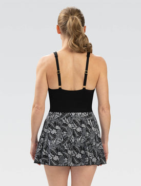 Dolfin Women's Aquashape Botanical Deep Scoop Neck Swim Dress  Swim Dress  Dolfin