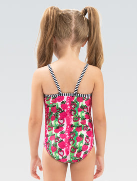 Dolfin Little Dolfin Printed Scoop Front One Piece with Straight Back  Girls One Piece  Dolfin