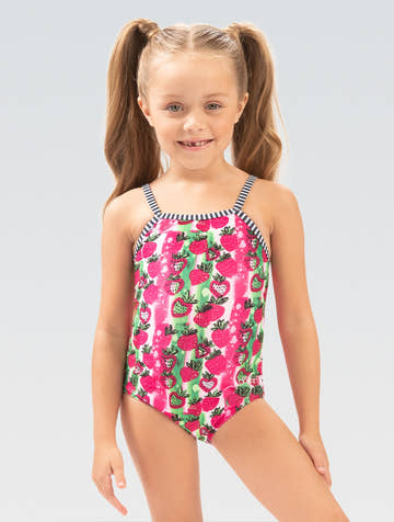 Dolfin Little Dolfin Printed Scoop Front One Piece with Straight Back  Girls One Piece  Dolfin