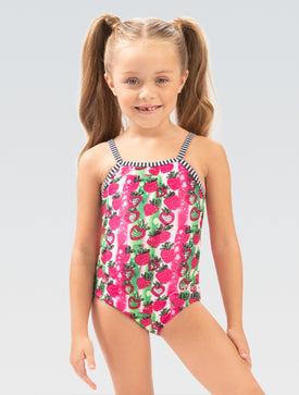 Dolfin Little Dolfin Printed Scoop Front One Piece with Straight Back  Girls One Piece  Dolfin
