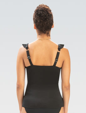 Dolfin Women's Solid Ruffle Surplice Tankini with Front Ruche  Women's Tankini Top  Dolfin