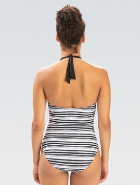 Dolfin Printed Sweetheart Halter Neck One-Piece Swimsuit  Competition Swimsuits  Dolfin