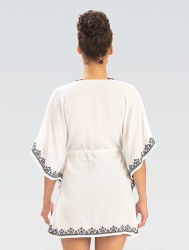 Dolfin Solid Deep V-Neck Kaftan Cover-Up  Cover-ups  Dolfin