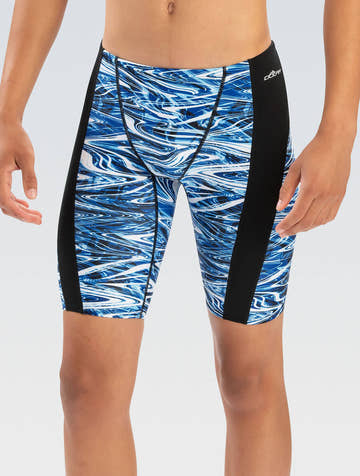 Dolfin Men's Reliance Print Spliced Jammer - Jet Stream  Swim Jammers  Dolfin