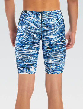 Dolfin Men's Reliance Print Spliced Jammer - Jet Stream  Swim Jammers  Dolfin