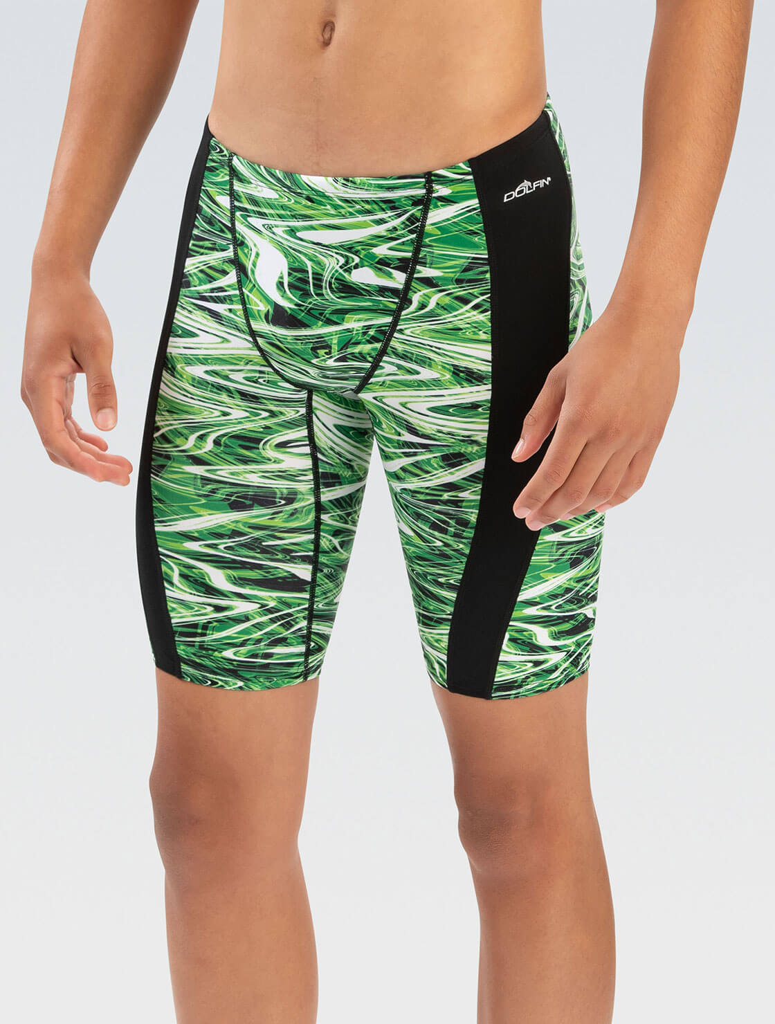 Dolfin Men's Reliance Print Spliced Jammer - Jet Stream  Swim Jammers  Dolfin
