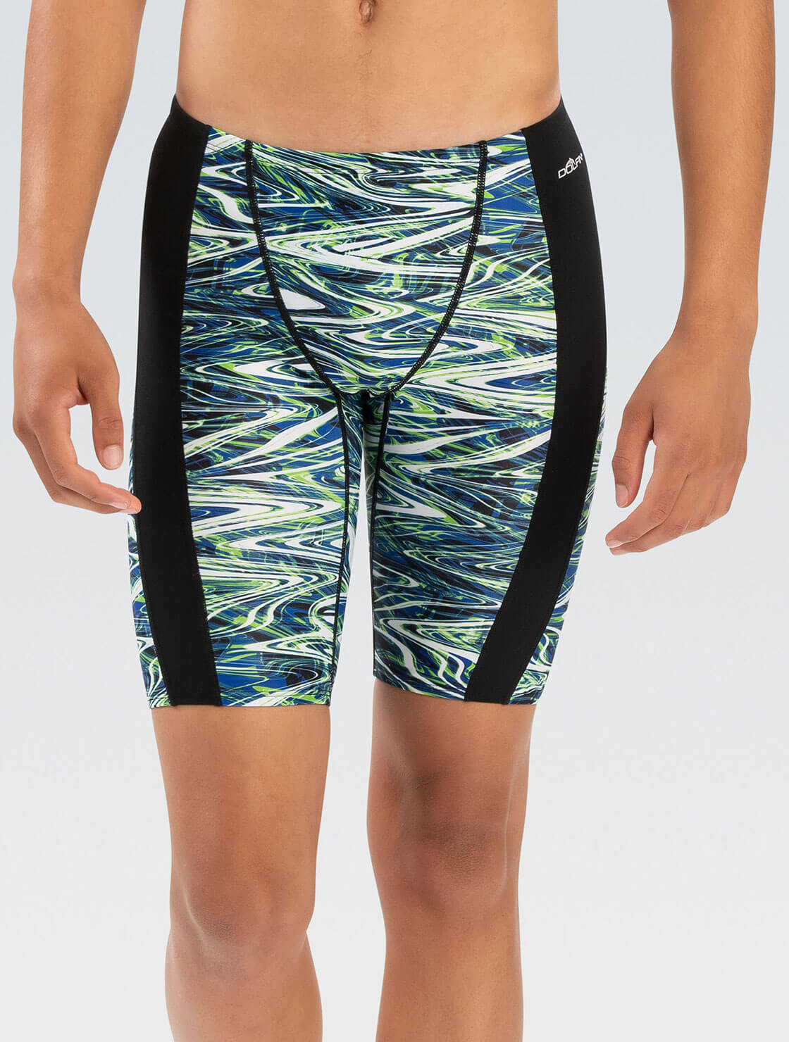 Dolfin Men's Reliance Print Spliced Jammer - Jet Stream  Swim Jammers  Dolfin