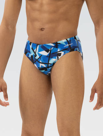 Dolfin Reliance Mens Razor Print All-Over Racer Brief  Swimming Briefs for Men  Dolfin