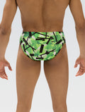 Dolfin Reliance Mens Razor Print All-Over Racer Brief  Swimming Briefs for Men  Dolfin