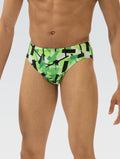 Dolfin Reliance Mens Razor Print All-Over Racer Brief  Swimming Briefs for Men  Dolfin