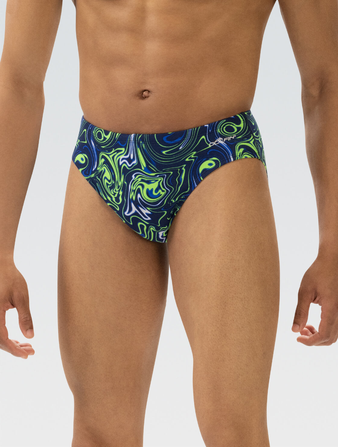 Dolfin Reliance Mens Forcefield Print All-Over Racer Brief  Swimming Briefs for Men  Dolfin