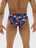 Dolfin Reliance Mens Forcefield Print All-Over Racer Brief  Swimming Briefs for Men  Dolfin