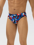 Dolfin Reliance Mens Forcefield Print All-Over Racer Brief  Swimming Briefs for Men  Dolfin