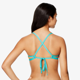 Speedo Women's Color Block Keyhole Top  Bikini Top  Speedo