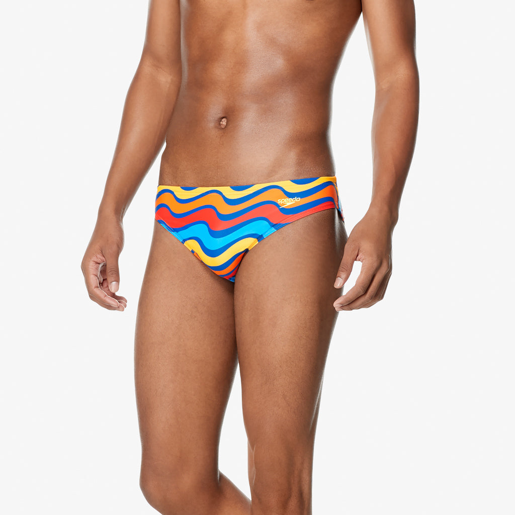 Speedo Men's Active Recreation Paradise Painting Solar Brief  Swimming Briefs for Men  Speedo