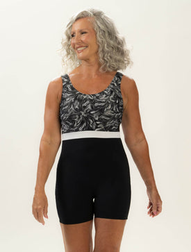 Dolfin Women's Aquashape Oasis Print Scoop Neck Aquatard  Women's Aquatic Fitness Swimsuits  Dolfin